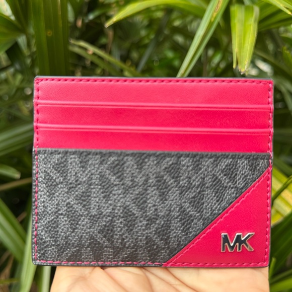 Michael Kors Handbags - Michael Kors Jet Set Cooper Card Case Wallet MK Dark Raspberry